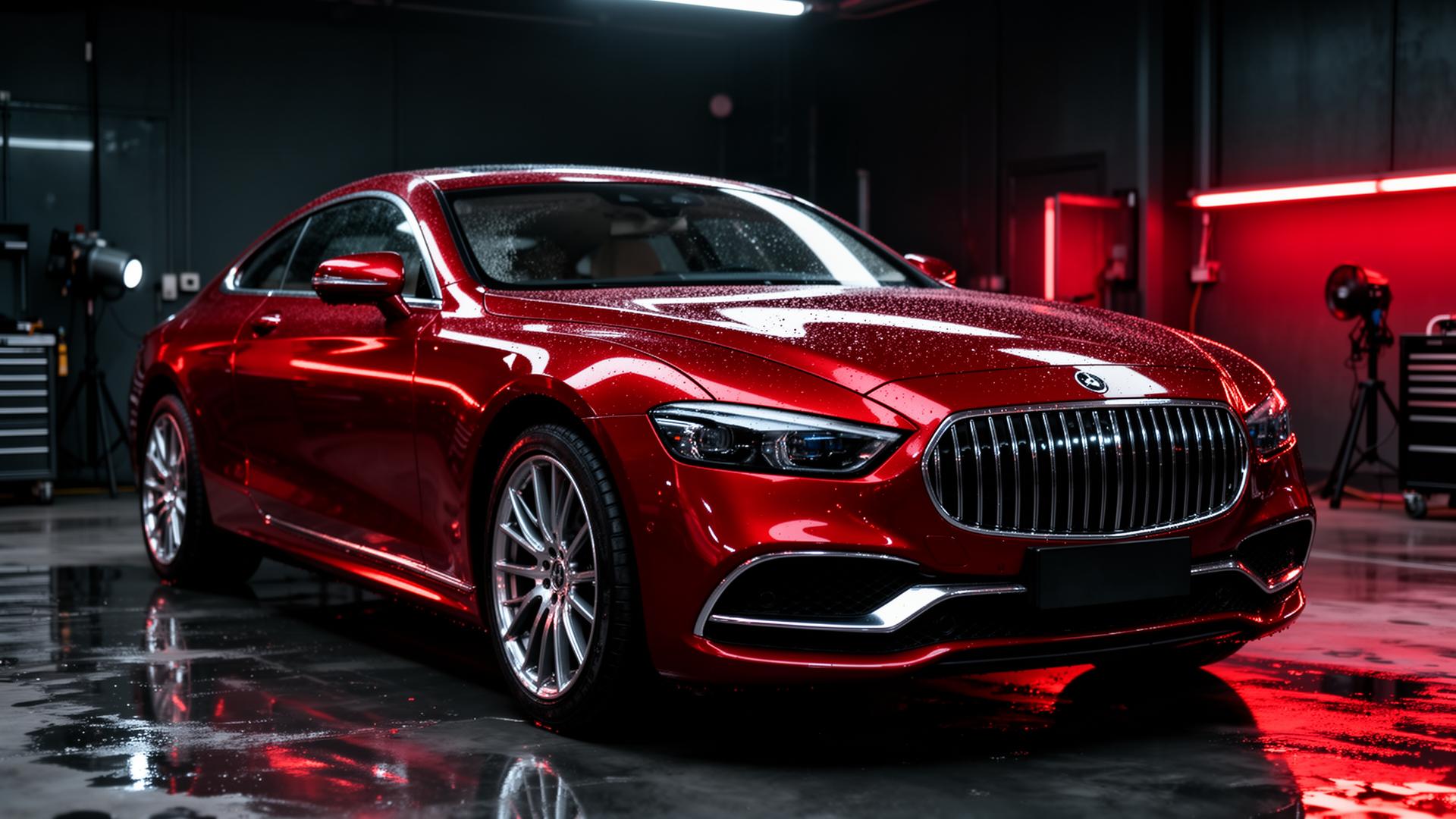 Carro com pintura automotiva profissional